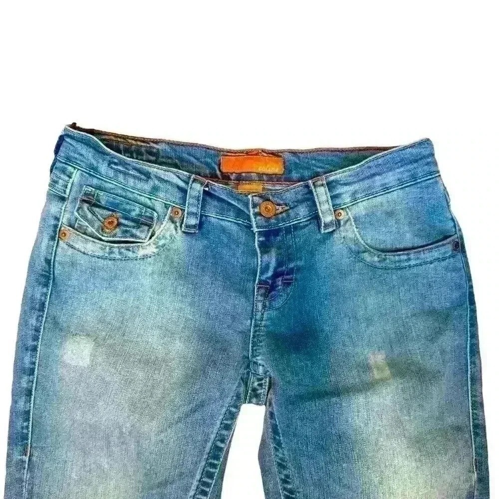 Colin's Straight Cut & Leg Jeans Women's 28 Cropped‎ Unique & Artful Dye